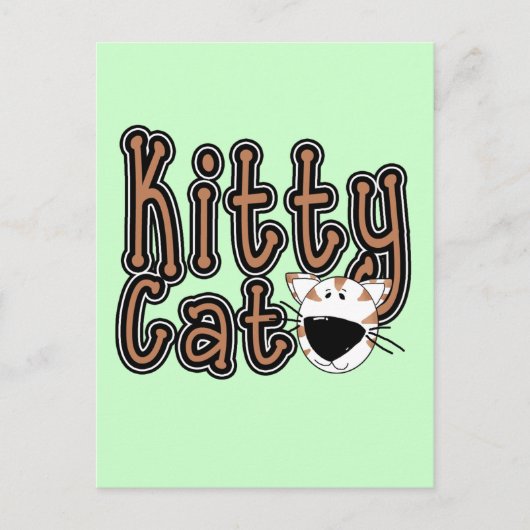 かわいい子猫猫のTシャツおよびギフト ポストカード (正面)