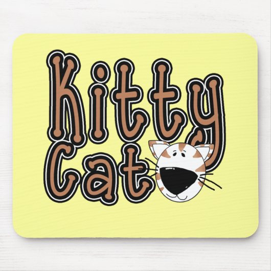 かわいい子猫猫のTシャツおよびギフト マウスパッド (正面)
