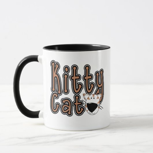かわいい子猫猫のTシャツおよびギフト マグカップ (左)