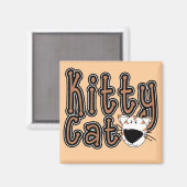 かわいい子猫猫のTシャツおよびギフト マグネット (正面/裏面)