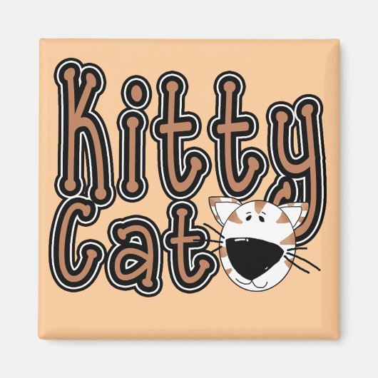かわいい子猫猫のTシャツおよびギフト マグネット (正面)