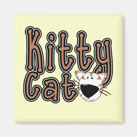 かわいい子猫猫のTシャツおよびギフト マグネット (正面)