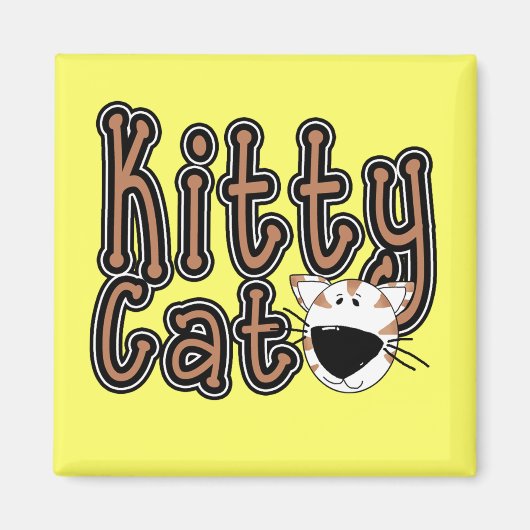 かわいい子猫猫のTシャツおよびギフト マグネット (正面)