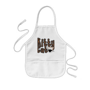 かわいい子猫猫のTシャツおよびギフト 子供用エプロン