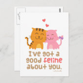 かわいい子猫猫ネコ科愛告白のしゃれのユーモア ポストカード (正面/裏面)