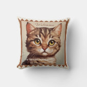 かわいい子猫猫好き動物アート クッション (正面)