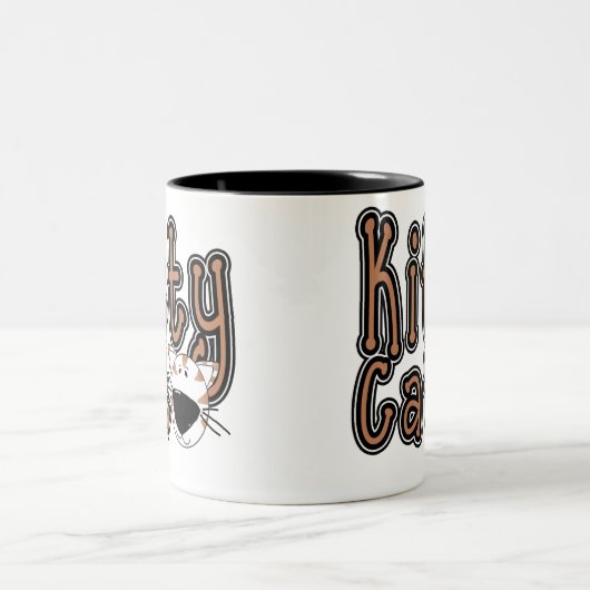 かわいい子猫猫 ツートーンマグカップ (中央)