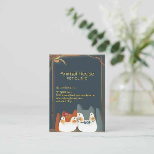 かわいい子猫獣医 名刺 (スタンド正面)