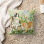 かわいい子猫用リバーシブルピロー クッション (ブランケット)