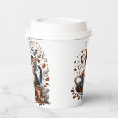 かわいい子猫紙コーヒーカップお洒落猫 紙コップ (左)