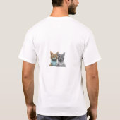 かわいい子猫絵文字Tシャツ Tシャツ (裏面)