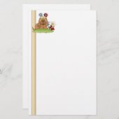 かわいい子猫花文房具 便箋 (正面/裏面)