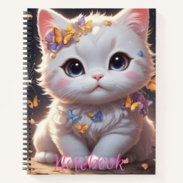 かわいい子猫蝶スパイラルノート ノートブック