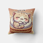 かわいい子猫装飾用クッション – かわいい&ソフトホームアクセント クッション (裏面)
