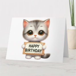 かわいい子猫誕生日カード カード