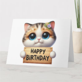 かわいい子猫誕生日カード カード
