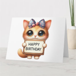 かわいい子猫誕生日カード カード