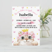 かわいい子猫誕生日招待状猫パーティー 招待状 (スタンド正面)