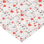 かわいい子猫赤いハートバレンタインデータブレクロース テーブルクロス (アングル)