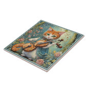 かわいい子猫遊ズ・ザ・バイオリン タイル (側面)