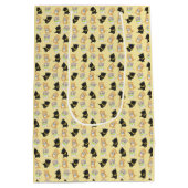 かわいい子猫金ゴールドパーソナライズされた抱き枕 ミディアムペーパーバッグ (裏面)