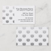 かわいい子猫顔イン白黒グレー 名刺 (正面/裏面)