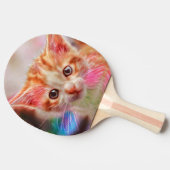 かわいい子猫顔ジンジャーキャットスケッチ 卓球ラケット (横)