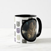 かわいい子猫顔ペットの写真名 マグカップ (正面右)