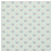 かわいい子猫顔柄 ファブリック (見本)