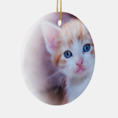 かわいい子猫1枚 セラミックオーナメント (右)
