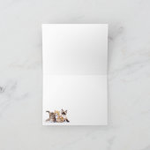 かわいい子猫4匹の折りたたみカード 招待状 (内部)