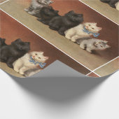 かわいい子猫5匹ラッピング紙 ラッピングペーパー (角)
