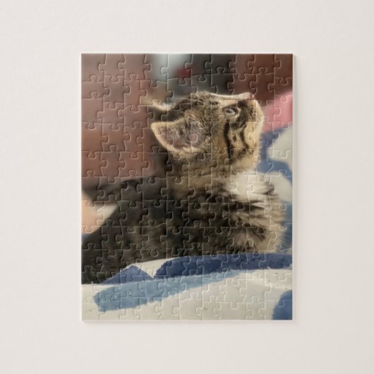 かわいい子猫 |この離れ写真または自分の写真を追加 ジグソーパズル (縦)