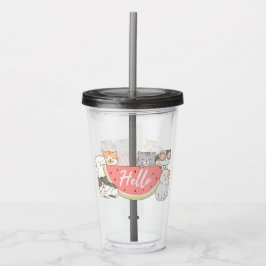 かわいい子猫 アクリルタンブラー