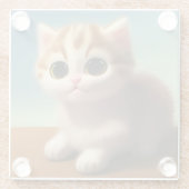 かわいい子猫 ガラスコースター (裏面)