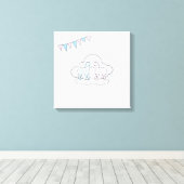 かわいい子猫 キャンバスプリント (インサイチュ (ウッドフロア))