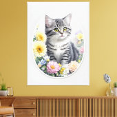 かわいい子猫 キャンバスプリント (インサイチュ (リビング))