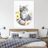 かわいい子猫 キャンバスプリント (インサイチュ (寝室))