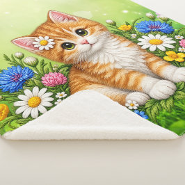 かわいい子猫 シェルパブランケット