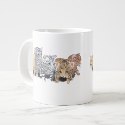 かわいい子猫 ジャンボコーヒーマグカップ (正面左)