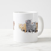 かわいい子猫 ジャンボコーヒーマグカップ (正面右)