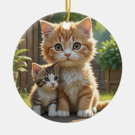 かわいい子猫 セラミックオーナメント (正面)