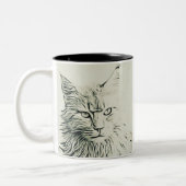 かわいい子猫 ツートーンマグカップ (左)