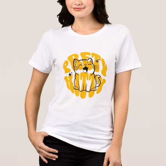 かわいい子猫 トライブレンドTシャツ (正面)