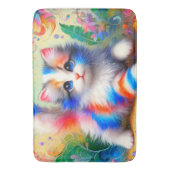 かわいい子猫 バスマット (正面縦)