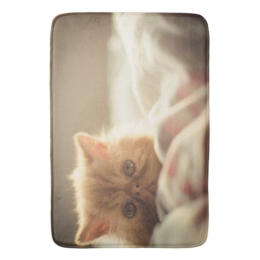 かわいい子猫 バスマット (正面縦)
