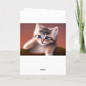 かわいい子猫 |バラ金ゴールドガールズ誕生日カード カード (裏面)