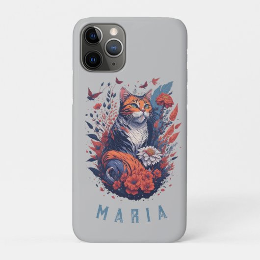 かわいい子猫 フラワー ネコ Case-Mate iPhoneケース (裏)