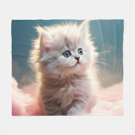 かわいい子猫 フリースブランケット