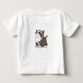 かわいい子猫 ベビーTシャツ (裏面)